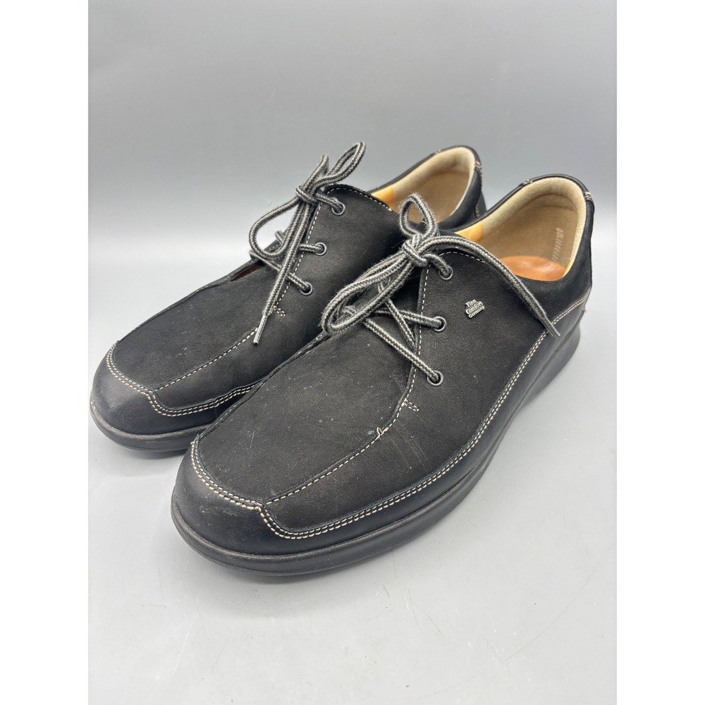 Finn Comfort Acapulco Womens Shoes US 9.5 Black Suede Lace Up Comfort Walking
